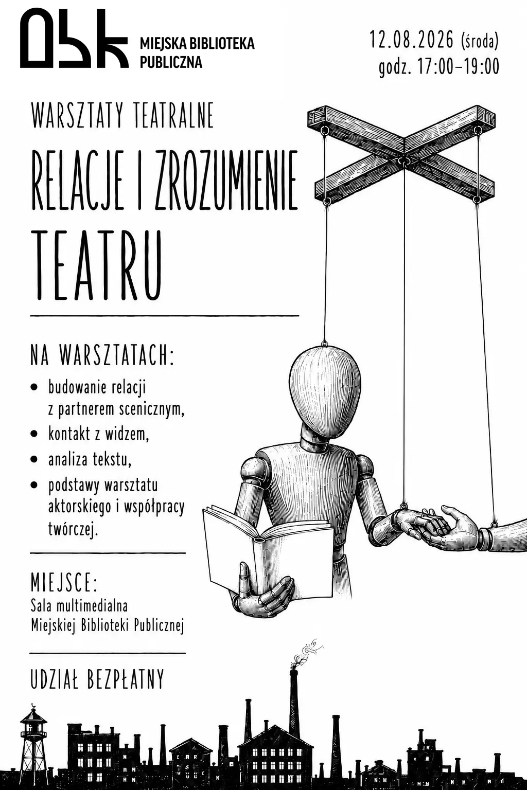 Bezpłatne warsztaty teatralne w Miejskiej Bibliotece Publicznej